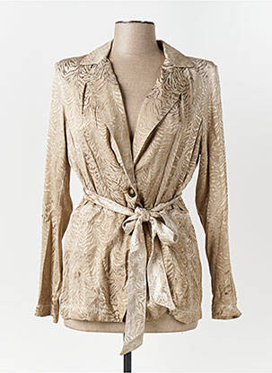 Veste casual col tailleur marron ANGELA DAVIS femme