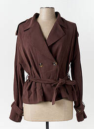 Veste casual col tailleur marron CIVICO 1 femme