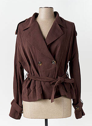 Veste casual col tailleur marron CIVICO 1 femme