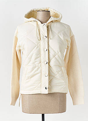 Doudoune manches longues a capuche beige ANGELA DAVIS femme