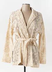 Gilet manches longues beige LUMINA pour femme seconde vue