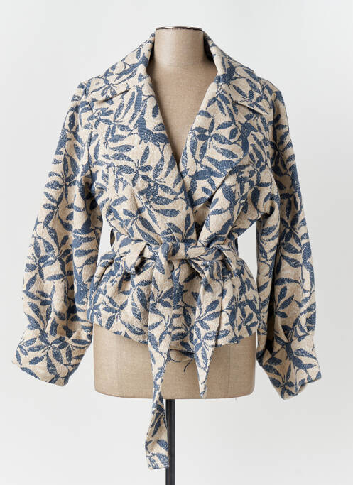 Veste casual col tailleur bleu CIVICO 1 femme