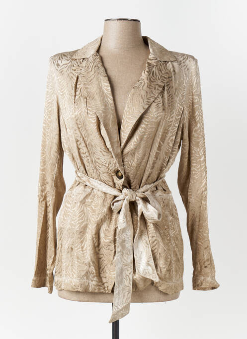 Veste casual col tailleur marron ANGELA DAVIS femme