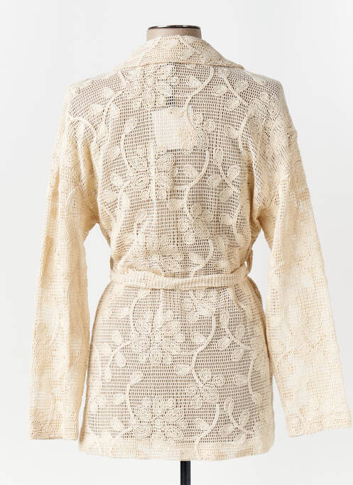 Gilet manches longues beige LUMINA femme