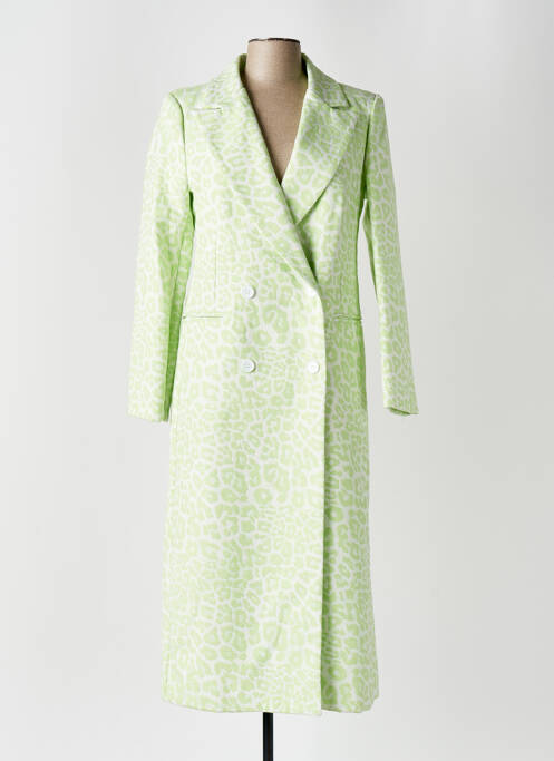 Manteau long vert LUMINA pour femme
