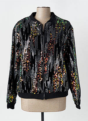 Veste casual col rond noir CIVICO 1 femme