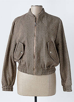 Veste casual col rond marron ANGELA DAVIS femme