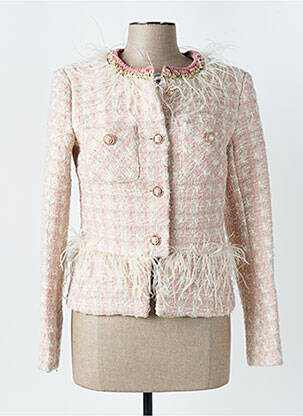 Veste casual col rond rose CIVICO 1 femme