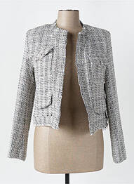 Veste casual col rond bleu ALTAMIRA femme