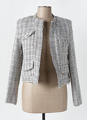 Veste casual col rond bleu ALTAMIRA femme