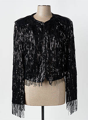 Veste casual col rond noir CIVICO 1 femme