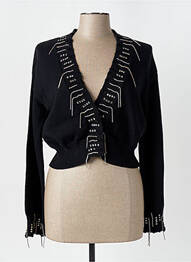 Gilet manches longues coupe cintrée noir ANGELA DAVIS femme