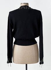 Gilet manches longues noir ANGELA DAVIS pour femme seconde vue