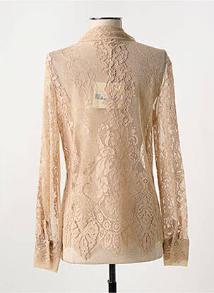 Chemisier coupe droite manches longues beige ANGELA DAVIS femme