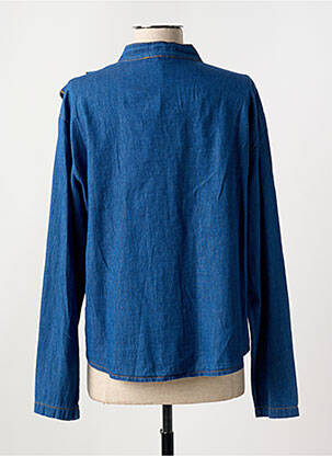 Chemisier coupe droite manches longues bleu ALTAMIRA femme