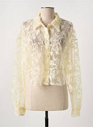 Chemisier coupe droite manches longues beige ANGELA DAVIS femme