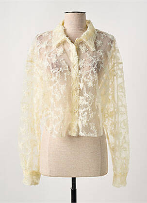 Chemisier coupe droite manches longues beige ANGELA DAVIS femme