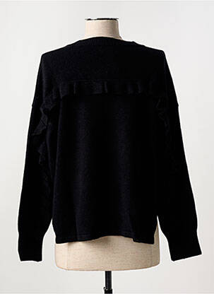 Pull coupe droite manches longues noir ANGELA DAVIS femme