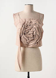 Top imprimé fantaisie fines bretelles beige KING KONG femme