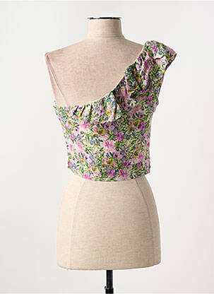Top imprimé fantaisie fines bretelles violet LUMINA femme