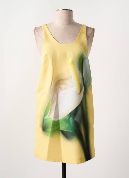 Robe courte jaune LUMINA pour femme
