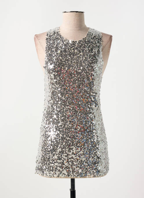 Top argent ANGELA DAVIS pour femme