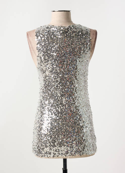 Top argent ANGELA DAVIS femme