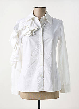Chemisier coupe cintrée manches longues beige ANGELA DAVIS femme