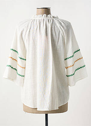 Blouse légère et transparente manches 3/4 beige ALTAMIRA femme