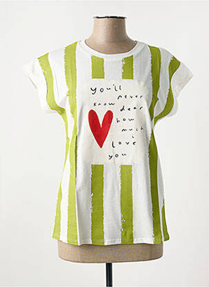 T-shirt sérigraphie manches courtes vert ALTAMIRA femme
