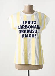 T-shirt sérigraphie manches courtes jaune ALTAMIRA femme