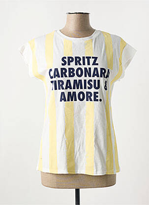 T-shirt sérigraphie manches courtes jaune ALTAMIRA femme