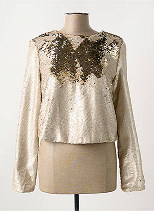 Top coupe cintrée manches longues beige CIVICO 1 femme