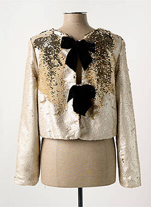 Top coupe cintrée manches longues beige CIVICO 1 femme