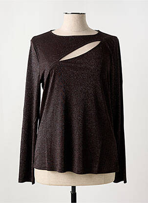 Top stretch manches longues marron DIANA GALLESI femme