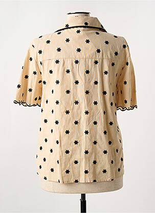 Chemisier tissage crêpe manches courtes beige ALTAMIRA femme