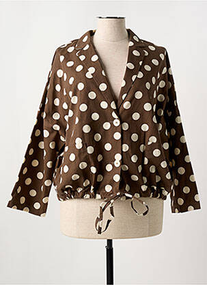 Blazer poches marron GIOYA & CO femme