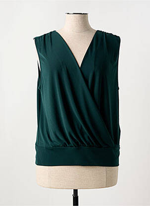 Top tissage jersey sans manche vert DIANA GALLESI femme