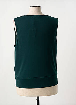 Top tissage jersey sans manche vert DIANA GALLESI femme