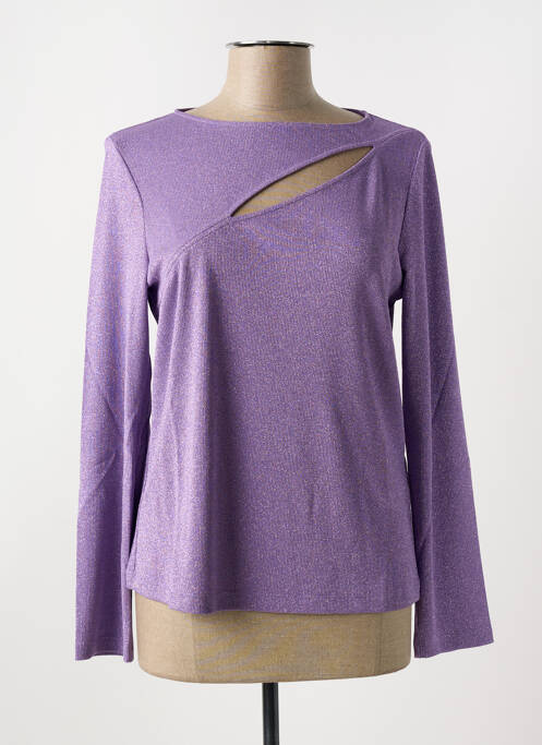 Top stretch manches longues violet DIANA GALLESI femme