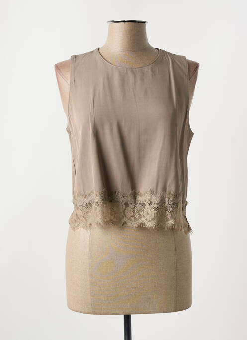 Top marron ANGELA DAVIS pour femme