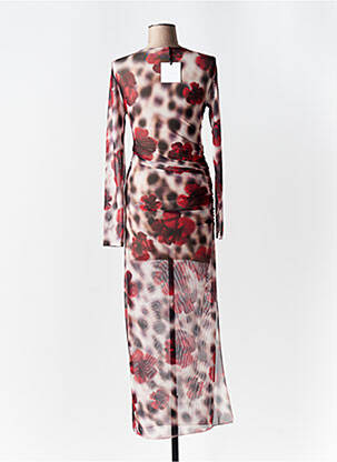 Robe longue manches longues manches longues rouge LUMINA femme