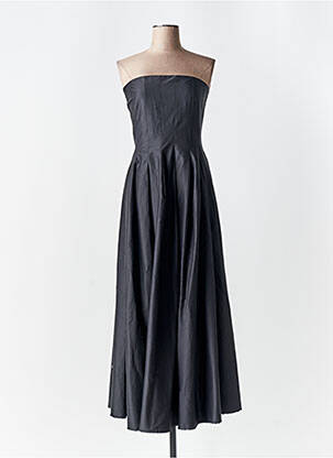 Robe longue sans manche sans manche noir ANGELA DAVIS femme