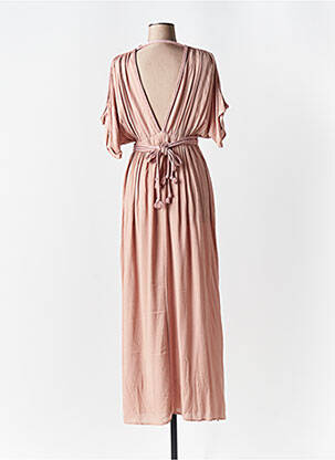 Robe longue manches courtes manches courtes rose CIVICO 1 femme