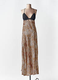 Robe longue sans manche sans manche noir LUMINA femme