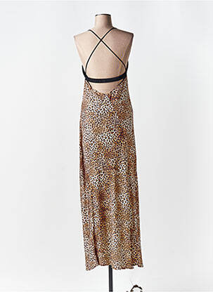 Robe longue sans manche sans manche noir LUMINA femme
