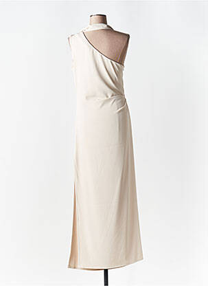 Robe longue manches courtes manches courtes beige ANGELA DAVIS femme