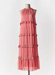 Robe longue sans manche sans manche rose KING KONG femme