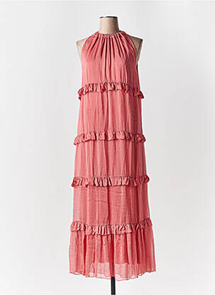 Robe longue sans manche sans manche rose KING KONG femme
