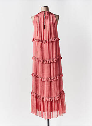 Robe longue sans manche sans manche rose KING KONG femme